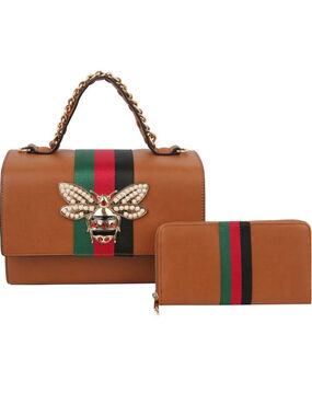 Fashion Designer Handbag and Wallet Set
